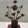 Cặp Bình Hoa Sen Gỗ Trắc