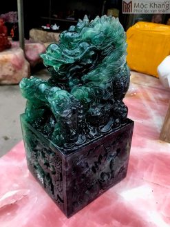 Ấn Rồng Cửu Long Ngọc Fluorite