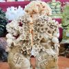binh hoa dao da canxit van go tu nhien cao 52 ngang 22 cm