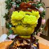 Tác Phẩm Ấm Trà Hoa Mẫu Đơn Ngọc Serpentine
