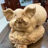 Tượng Heo Phong Thủy Gỗ Ngọc Am