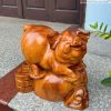 Tượng Heo Phong Thủy Gỗ Ngọc Am