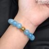 Vòng Tay Đá Aqua Mix Charm Vàng