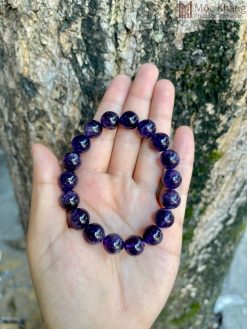 Vòng Tay Đá Thạch Anh Tóc Tím