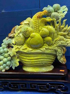 Gỉỏ Đựng Trái Cây Đá Serpentine