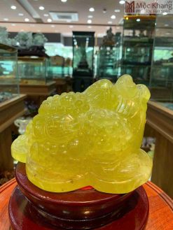 Thiềm Thừ Đá Thạch Anh Vàng Cao 13 Ngang 20 (cm) Cân Nặng 3.4 (kg)