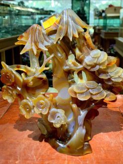 Tượng Tùng Cúc Trúc Mai Đá Mã Não (Agate)