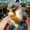 Tien Hac Hoa Sen Da Ma Nao Agate Cao 22 Ngang 16 Sau 6 cm 1