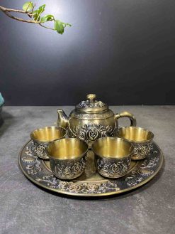 Bộ Ấm Trà Hoa Mai Đồng
