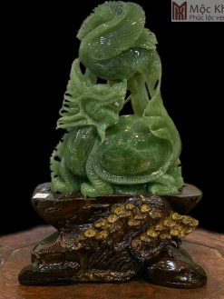 Hạc Cưỡi Long Quy Ngọc Serpentine
