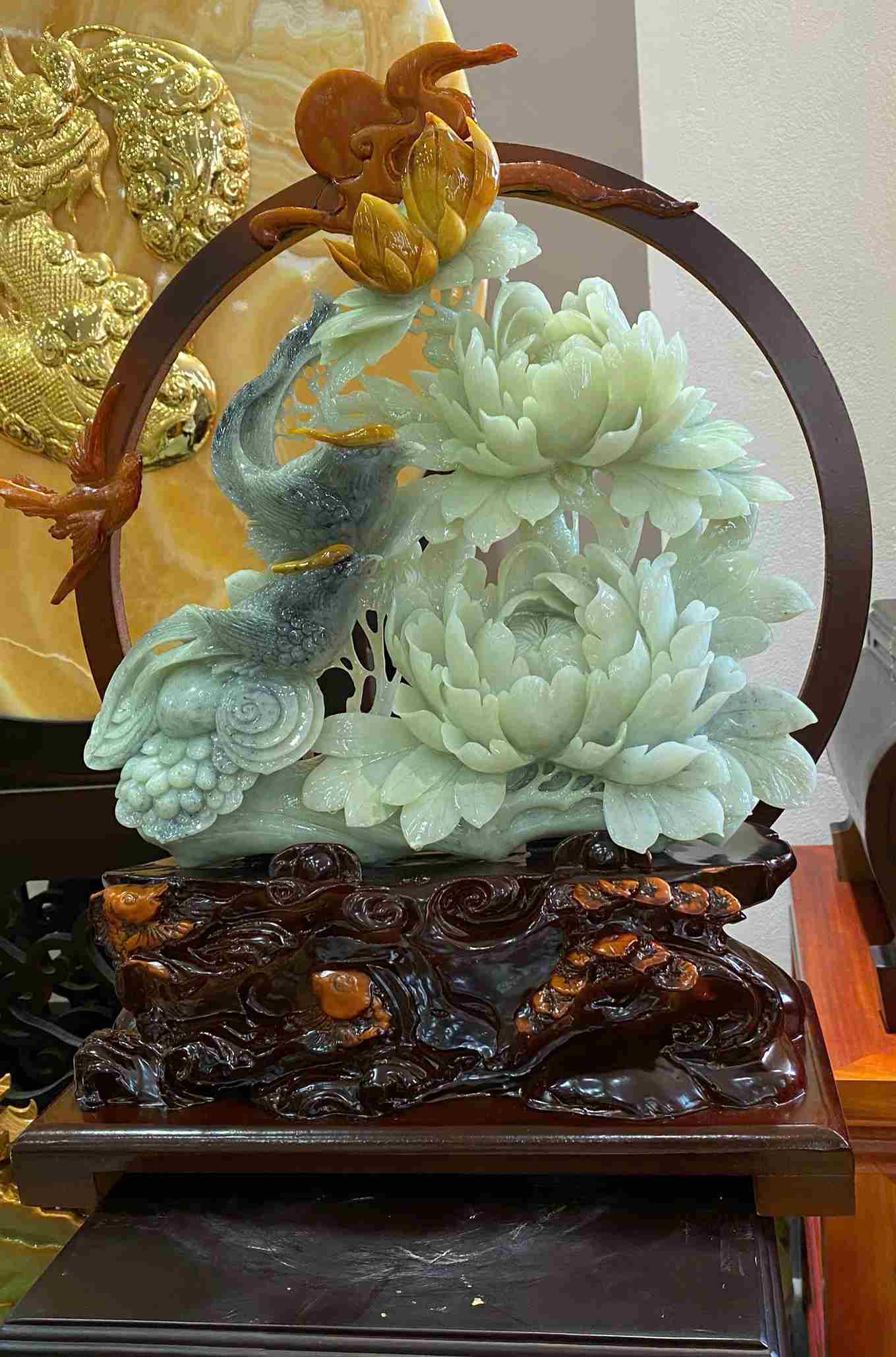 hoa-mau-don-uyen-uong-ngoc-serpentine-cao-35-cm-ngang-32-cm (4)_4_11zon Hoa Mẫu Đơn Uyên Ương Ngọc Serpentine