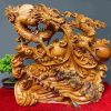 Tượng Nhất Long Vờn Ngọc Gỗ Nu Hương