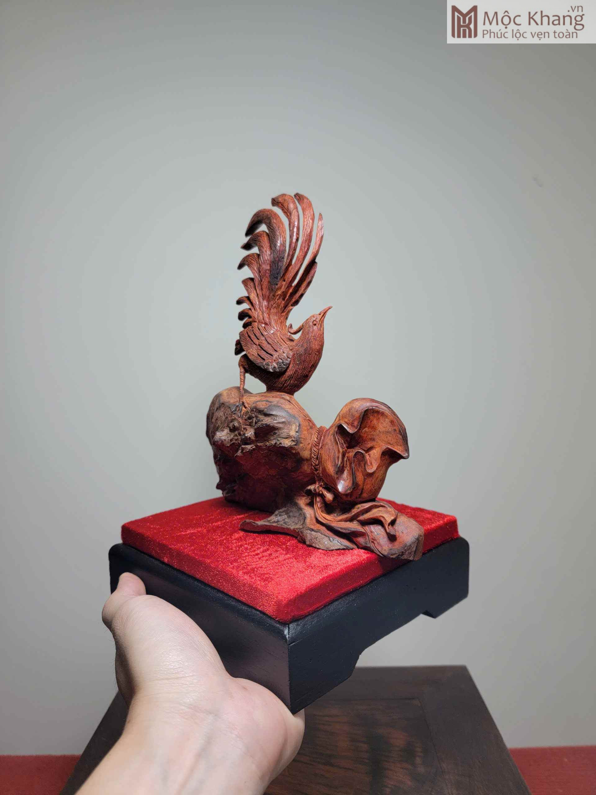 Chim Gỗ Nu Trắc Cao 30 Ngang 12 Sâu 6 (cm) (2)