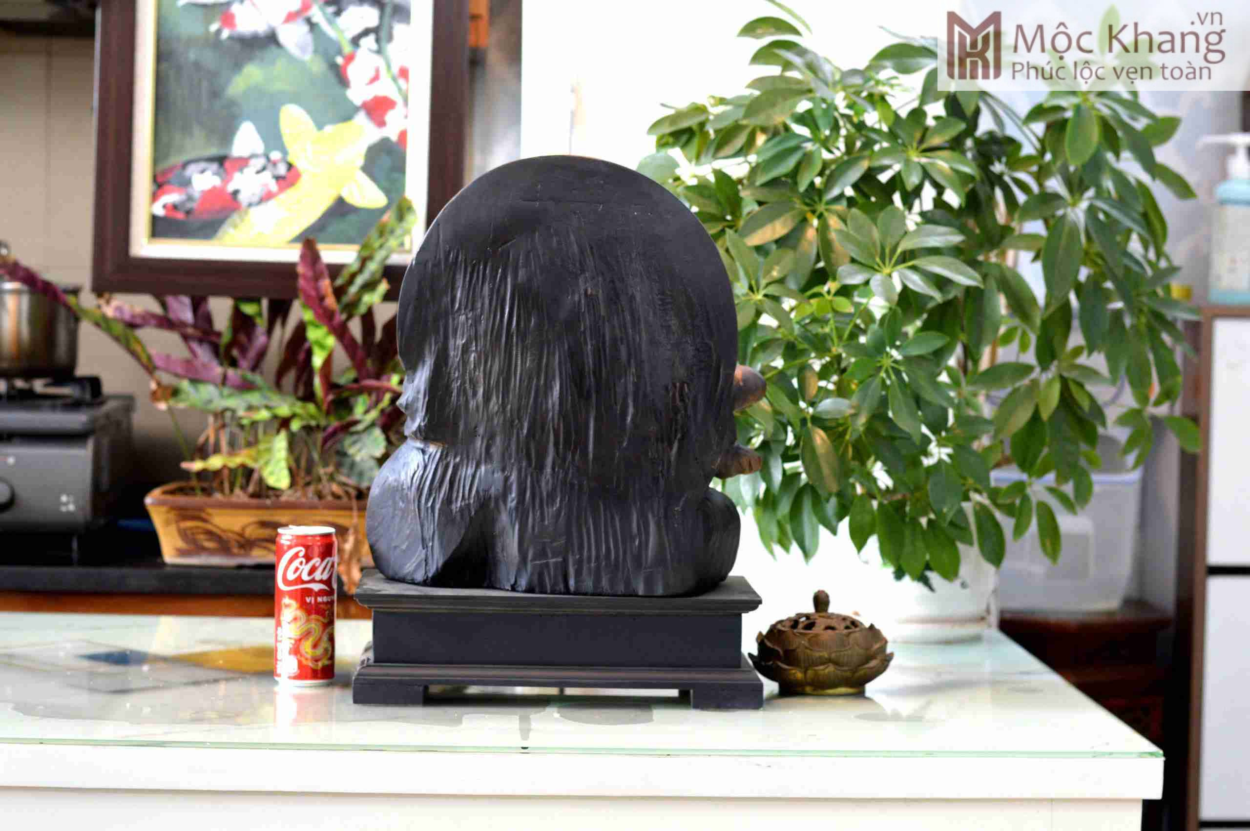 Thần Tài Gỗ Bách Xanh Cao 50 Ngang 36 Sâu 18 (cm) cả kỷ kê 10cm (2) Than Tai Go Bach Xanh Cao 50 Ngang 36 Sau 18 cm ca ky ke 10cm 2