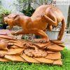 Tượng Báo Săn Mồi Gỗ Bách Xanh