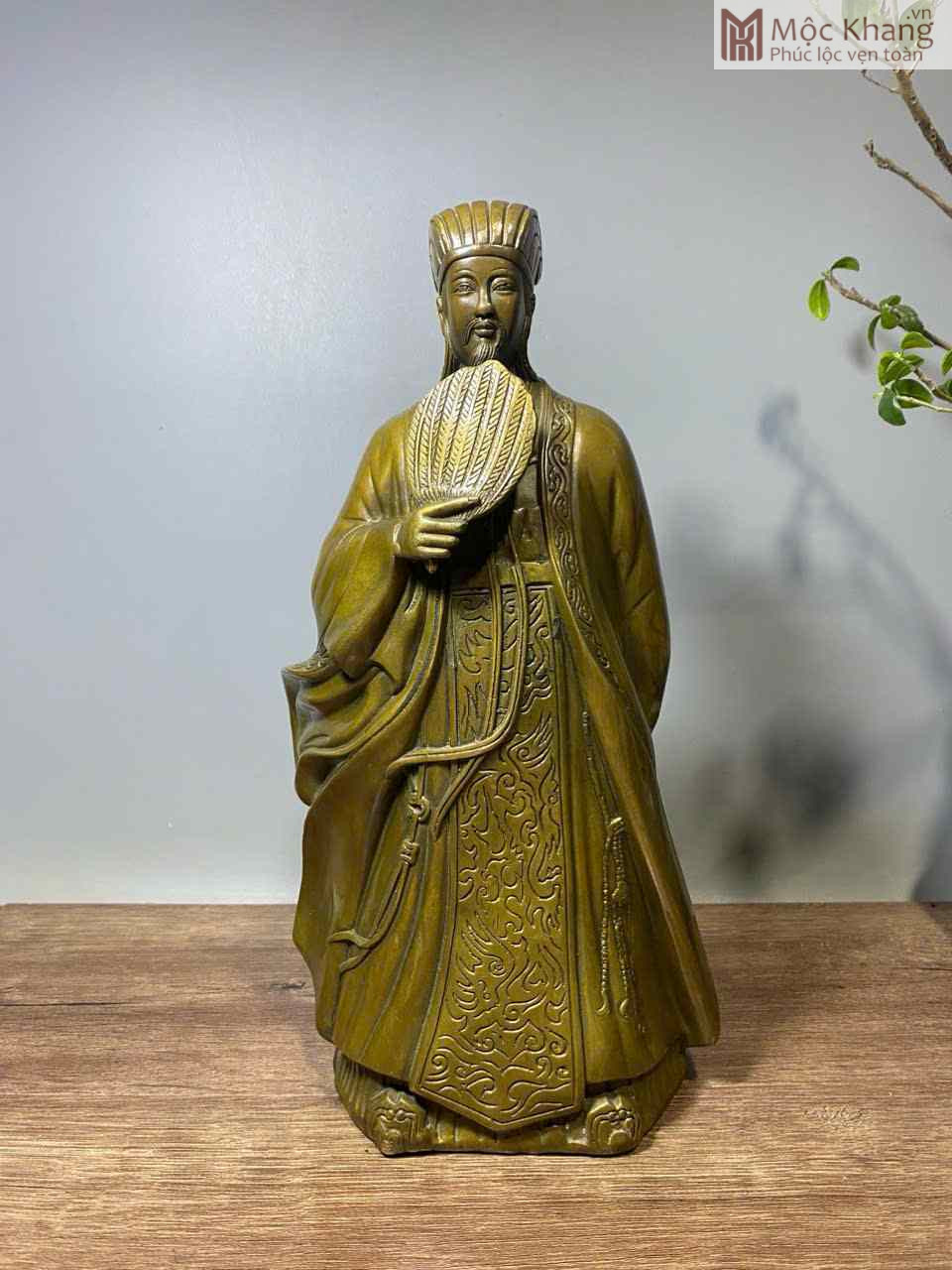 tuong-khong-minh-dong-cao-27-ngang-15cm (1)_1_11zon Tượng Khổng Minh Đồng