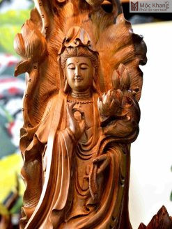 Tượng Quan Âm Gỗ Lũa Bách Xanh
