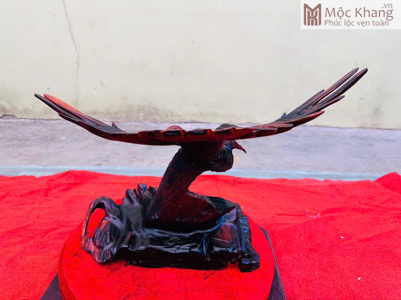 Chim Đại Bàng Gỗ Trắc Cao 36 Ngang 50 Sâu 32 (cm) (1)