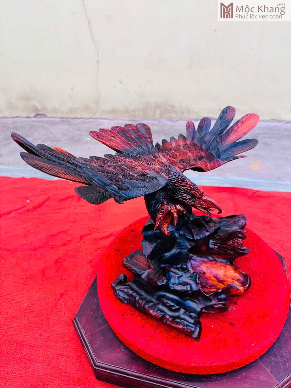 Chim Đại Bàng Gỗ Trắc Cao 36 Ngang 50 Sâu 32 (cm) (3)