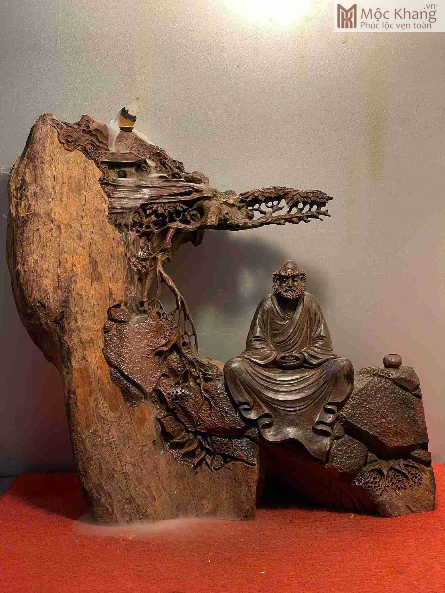 Đạt Ma Sư Tổ Gỗ Bồ Đề Cao 33 Ngang 33 Sâu 16 (cm) Cân nặng 4,3 (kg) (5) Dat Ma Su To Go Bo De Cao 33 Ngang 33 Sau 16 cm Can nang 43 kg 5