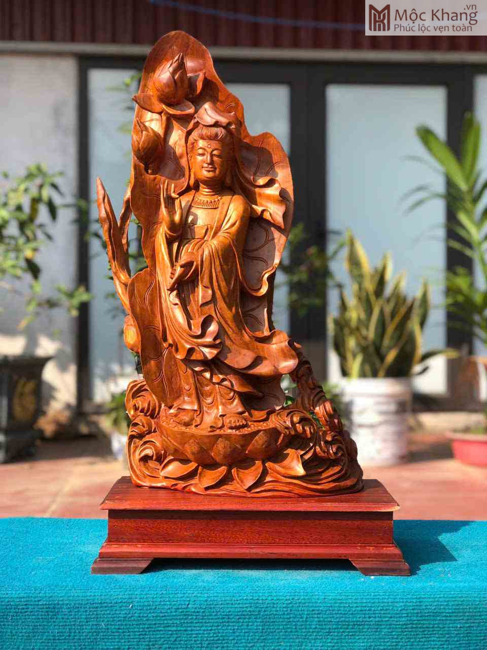 Tượng Phật Bà Quan Âm Gỗ Hương Cao 66 Ngang 37 Sâu 15 (cm) (1)_1 Tượng Phật Bà Quan Âm Gỗ Hương