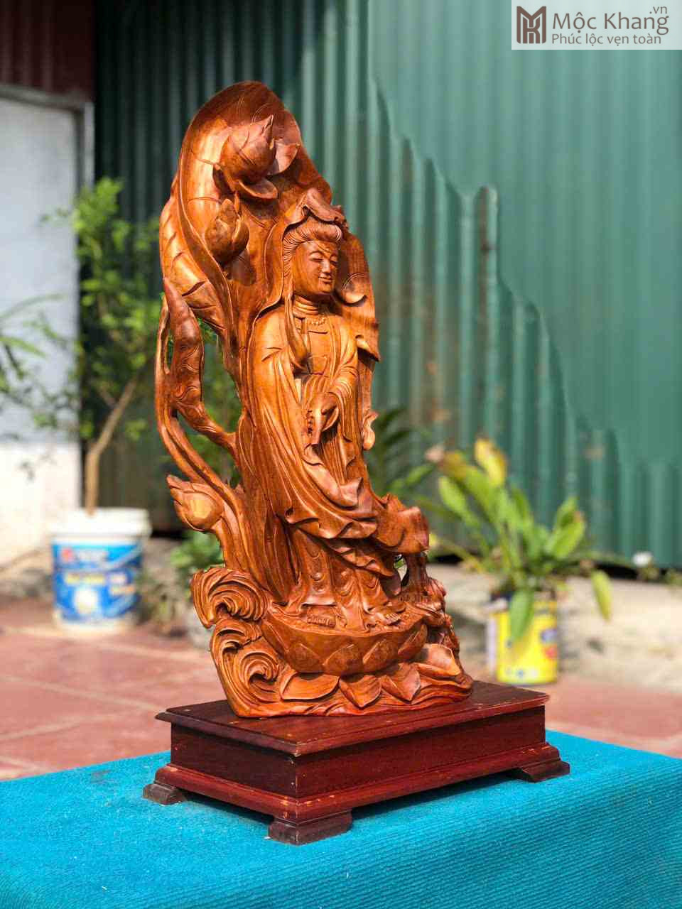 Tượng Phật Bà Quan Âm Gỗ Hương Cao 66 Ngang 37 Sâu 15 (cm) (3)_3 Tuong Phat Ba Quan Am Go Huong Cao 66 Ngang 37 Sau 15 cm 3 3