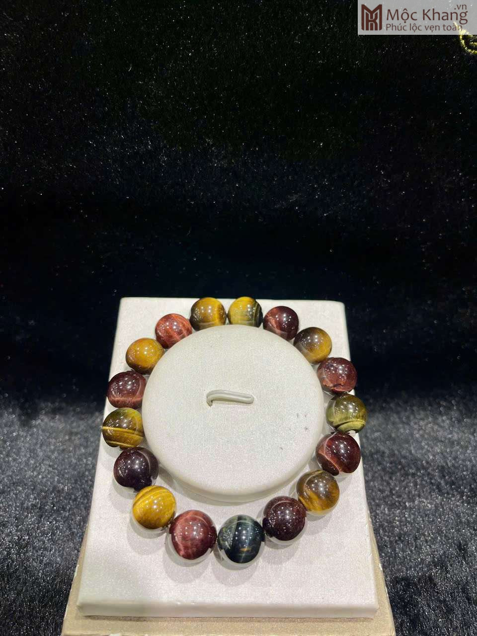 Vòng Tay Đá Mắt Hổ (Tiger Eye ) Đường Kính Hạt 12 (mm) (1) Vòng Tay Đá Mắt Hổ (Tiger Eye )