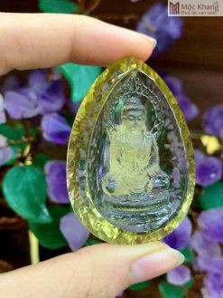 Mặt Dây Thích Ca Đá Thạch Anh Vàng