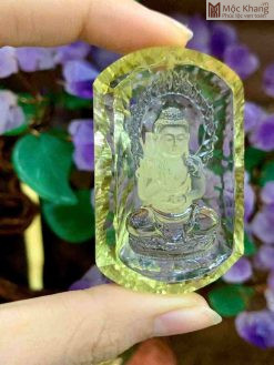 Mặt Thích Ca Đá Thạch Anh Vàng