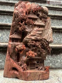 Tiểu Cảnh Làng Quê Gỗ Trắc