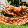 Tượng Báo Săn Mồi Gỗ Hương