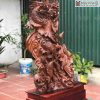 tuong ca chep hoa rong phong thuy go huong cao 95 ngang 55 sau 26 cao ca ky 116 cm 3 3 11zon