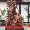 Tượng Cá Chép Hóa Rồng Phong Thủy Gỗ Hương