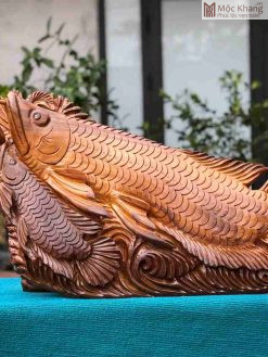 Tượng Cá Kim Long Gỗ Ngọc Am
