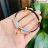 Vòng Tay Cáp Ngũ Điếu Mix Lu Thống Đá Mặt Trăng (Moon)