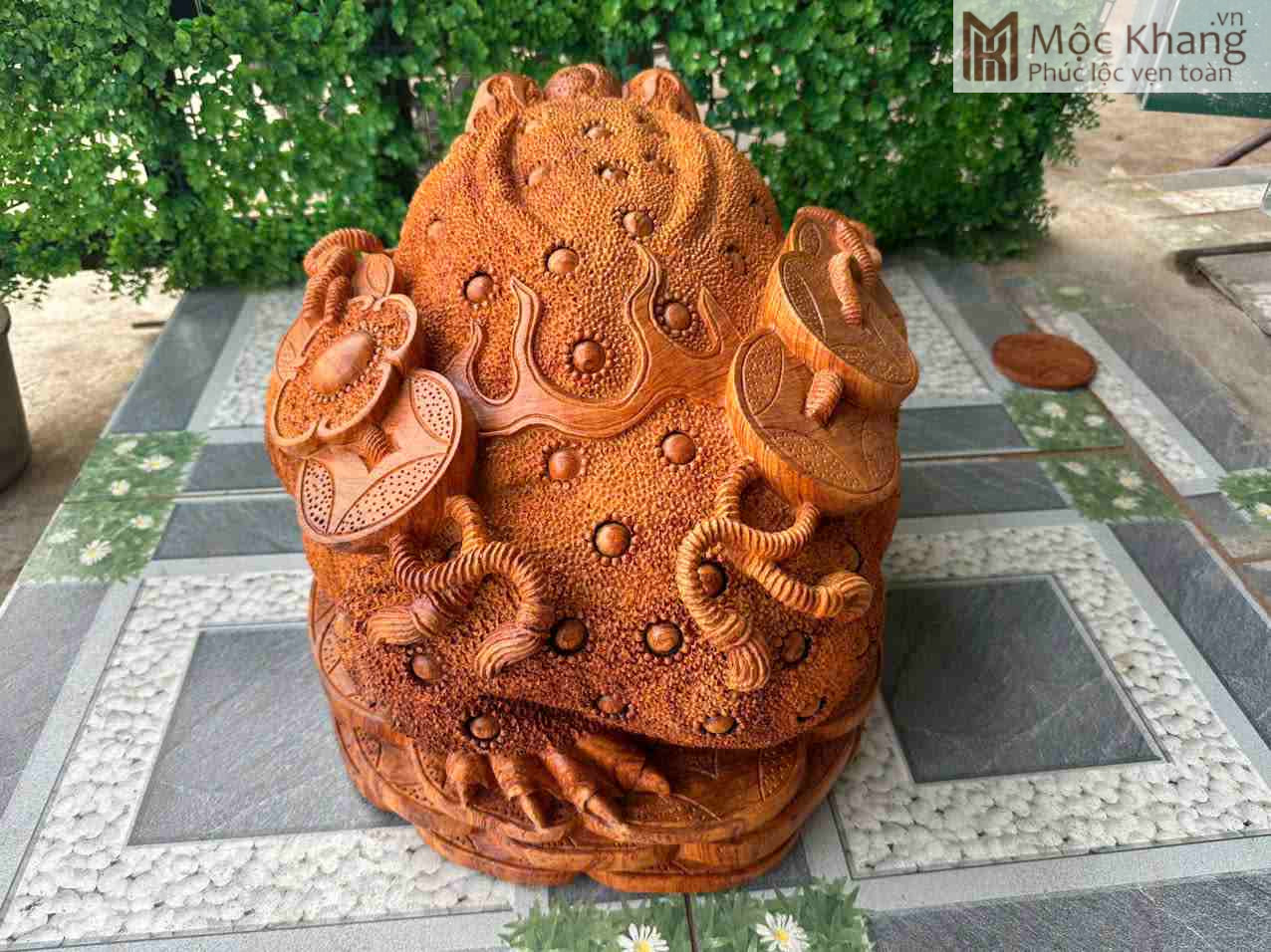 Tượng Thiềm Thừ Gỗ Hương Cao 44 Ngang 52 Sâu 38 (cm) (5)_5
