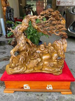 Tượng Phật Di Lặc Gỗ Bách Xanh