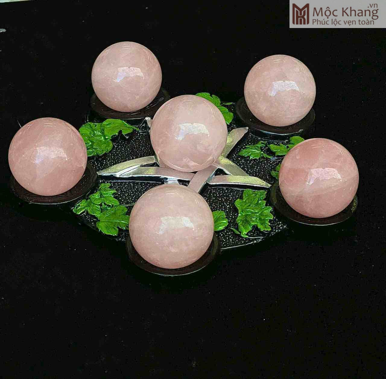 Bi Ngũ Hành Đá Thạch Anh Đường Kính 4 (cm) (5)_5 Bi Ngu Hanh Da Thach Anh Duong Kinh 4 cm 5 5