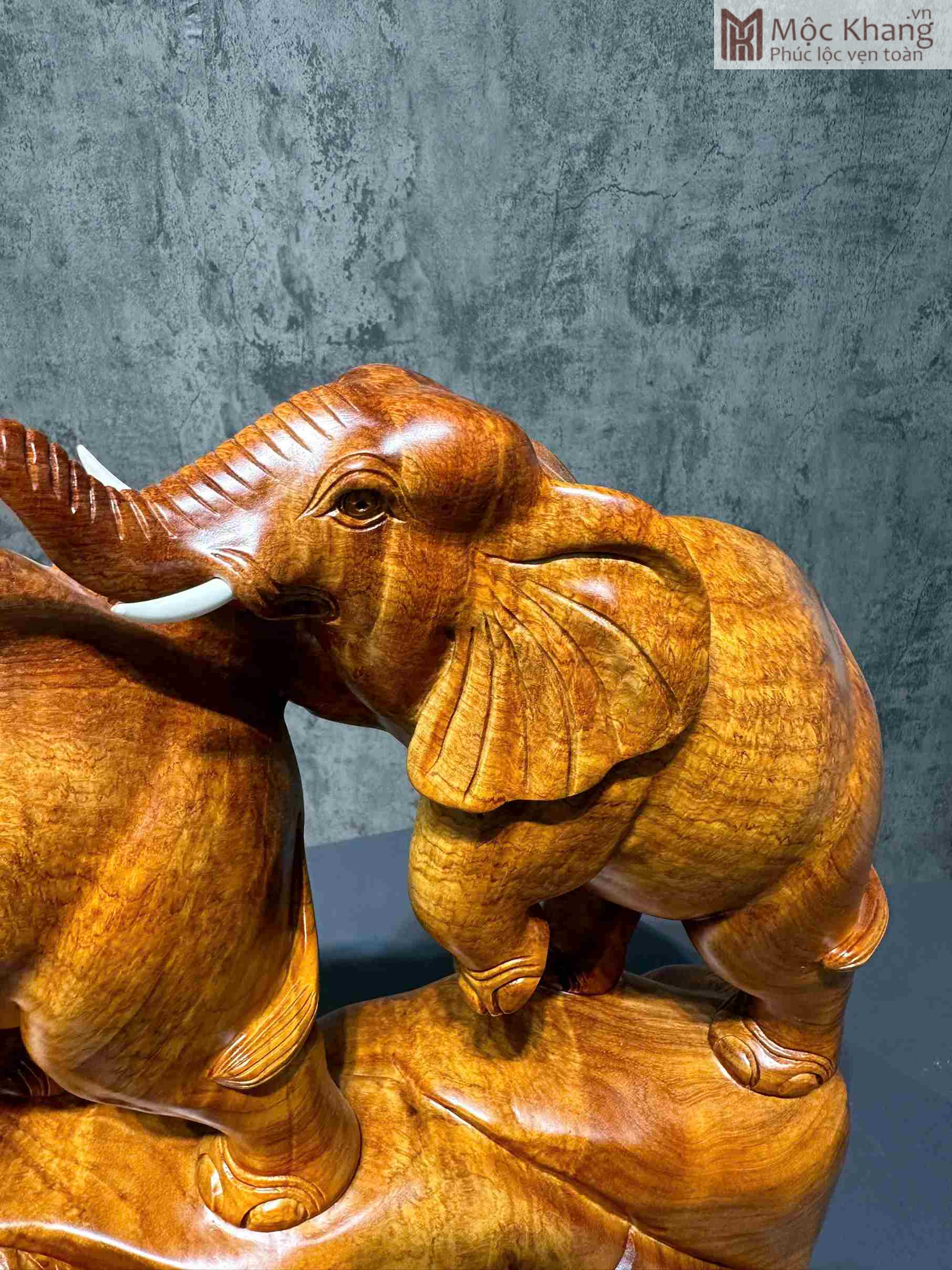 Tượng Voi Phong Thủy Gỗ Hương Cao 41 Ngang 43 Sâu 12(cm) (4)_4 Tuong Voi Phong Thuy Go Huong Cao 41 Ngang 43 Sau 12cm 4 4