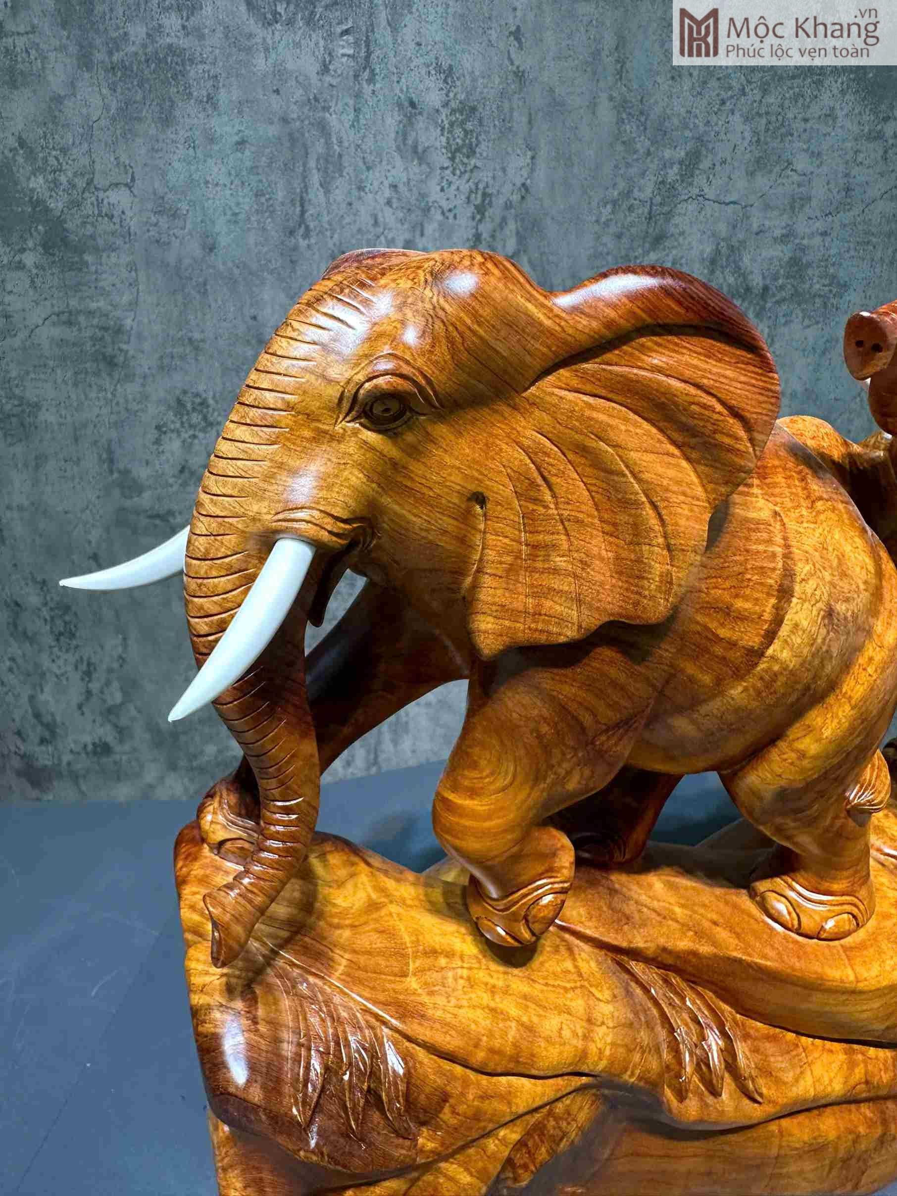 Tượng Voi Phong Thủy Gỗ Hương Cao 41 Ngang 43 Sâu 12(cm) (7)_7 Tuong Voi Phong Thuy Go Huong Cao 41 Ngang 43 Sau 12cm 7 7