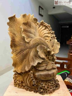 Tượng Cá Xiêm Gỗ Ngọc Am