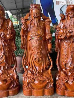 Tượng Phúc Lộc Thọ (Tam Đa) Gỗ Hương