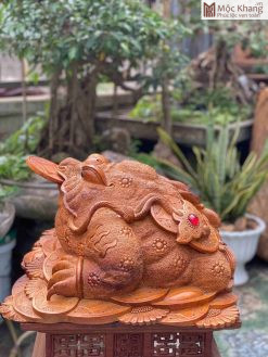 Tượng Thiềm Thừ Gỗ Hương