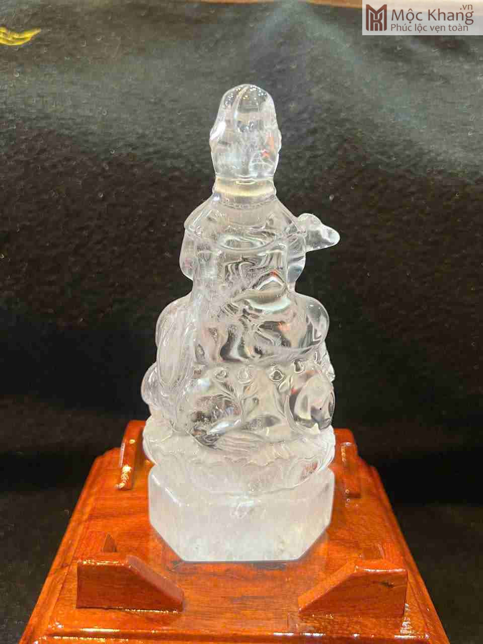 tuong-van-thu-bo-tat-da-thach-anh-trang-cao-10-5-ngang-5cm (2)_2_11zon Tượng Văn Thù Bồ Tát Đá Thạch Anh Trắng