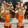 Cặp Bình Hoa Sen Gỗ Ngọc Am