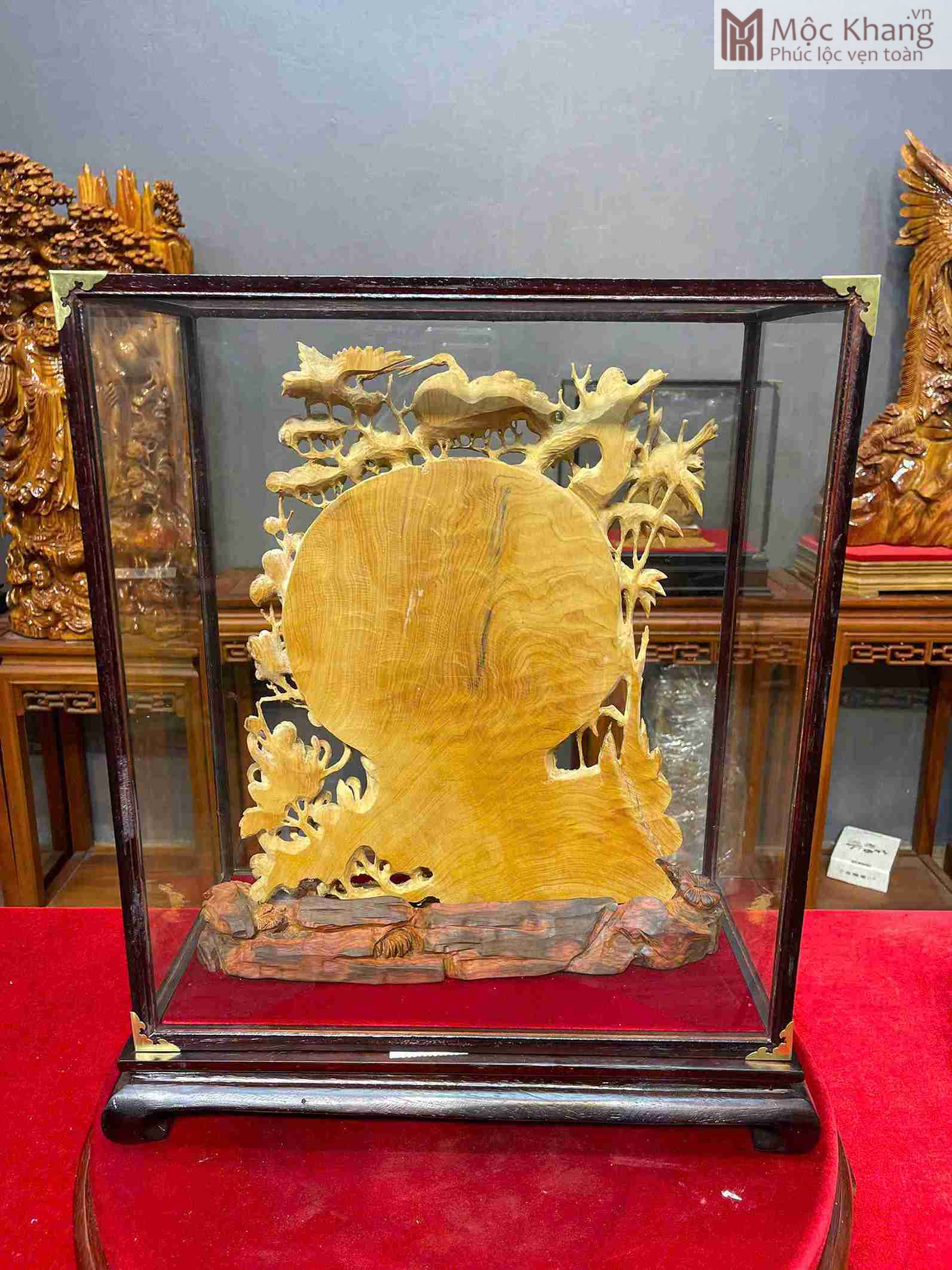 Chim Công Gỗ Hoàng Đàn Cao 40 Ngang 36 Sâu 8 (cm) (4) Chim Cong Go Hoang Dan Cao 40 Ngang 36 Sau 8 cm 4