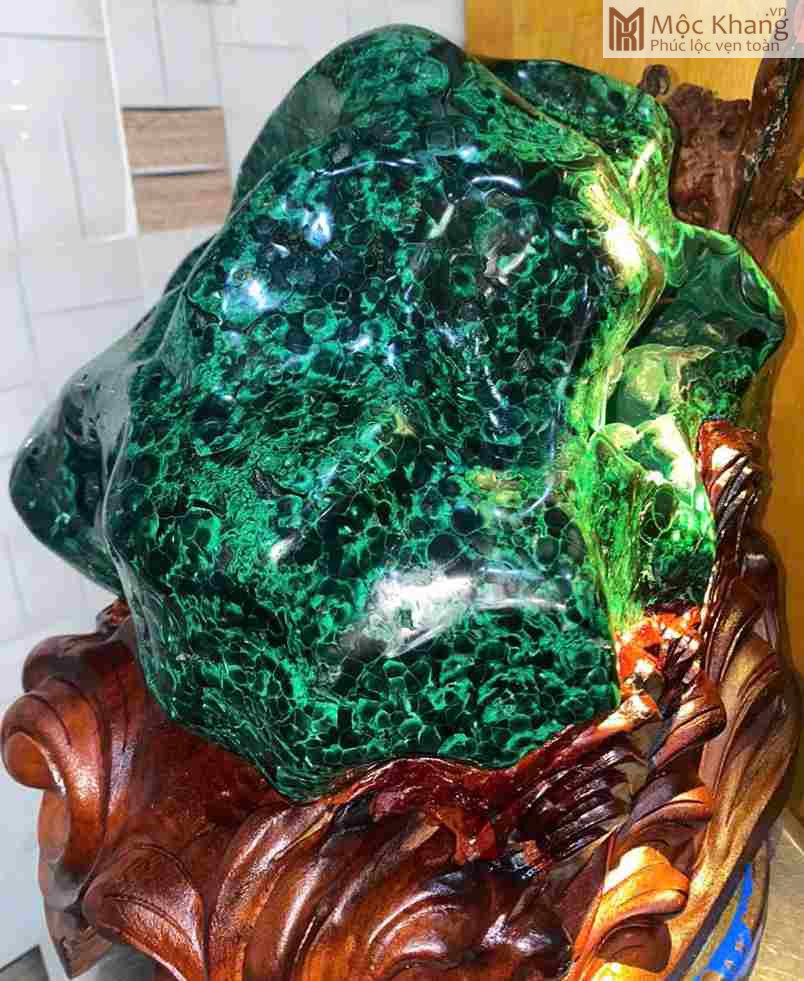 Hốc Đá Khổng Tước (Malachite) Cao 52 Ngang 35 (cm) (2)_2 Hoc Da Khong Tuoc Malachite Cao 52 Ngang 35 cm 2 2