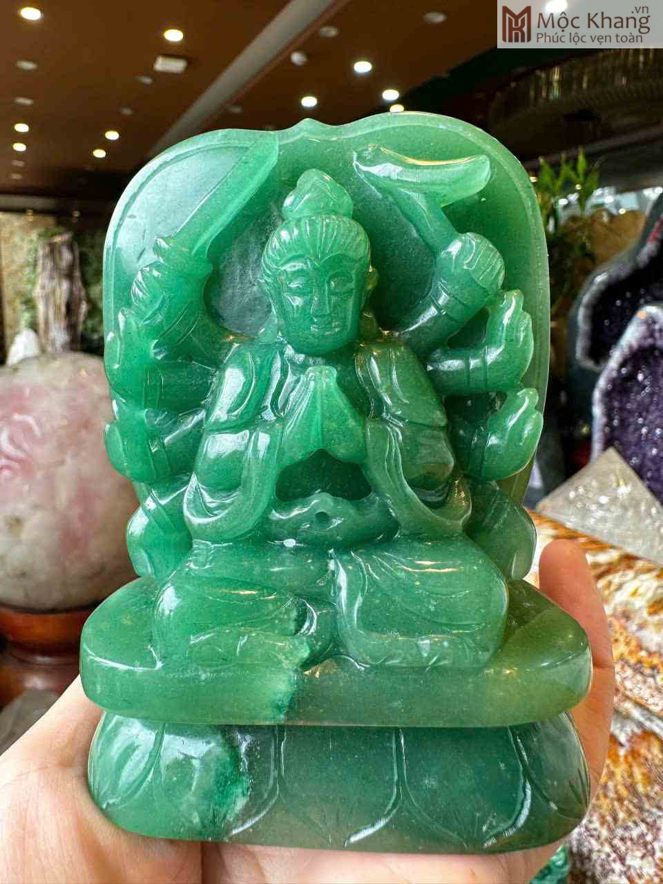 Tượng Phật Bản Mệnh Đá Thạch Anh Cao 11 Ngang 8 (cm) (1)_1 Tượng Phật Bản Mệnh Đá Thạch Anh