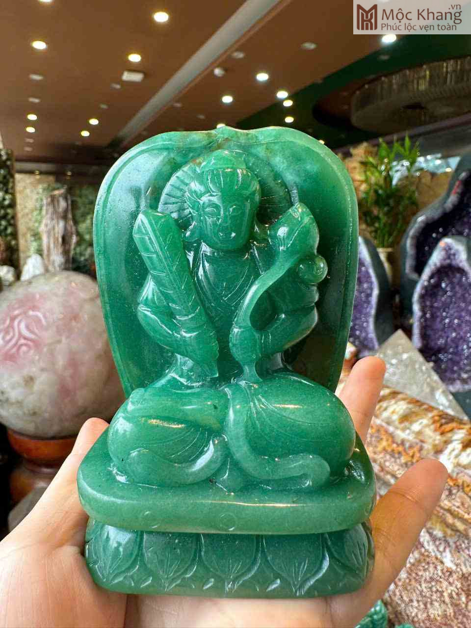 Tượng Phật Bản Mệnh Đá Thạch Anh Cao 11 Ngang 8 (cm) (8)_8 Tuong Phat Ban Menh Da Thach Anh Cao 11 Ngang 8 cm 8 8