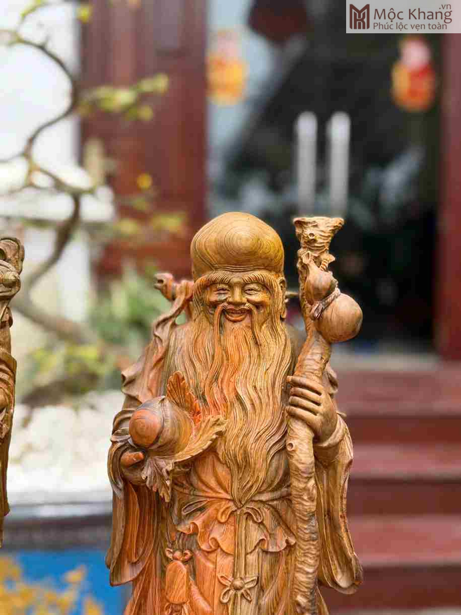 Tượng Phúc Lộc Thọ ( Tam Đa ) Gỗ Thủy Tùng Cao 46 Ngang 16 Sâu 15 (cm) (3)_4 Tuong Phuc Loc Tho Tam Da Go Thuy Tung Cao 46 Ngang 16 Sau 15 cm 3 4